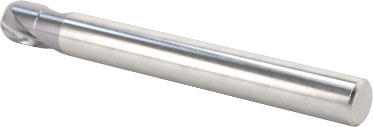 Kalıp Yapımı için Karbür Top Uçlu Freze, Uzun Uçlu, AlTiN Kaplamalı, 2 Yiv, 6 mm Freze Çapı