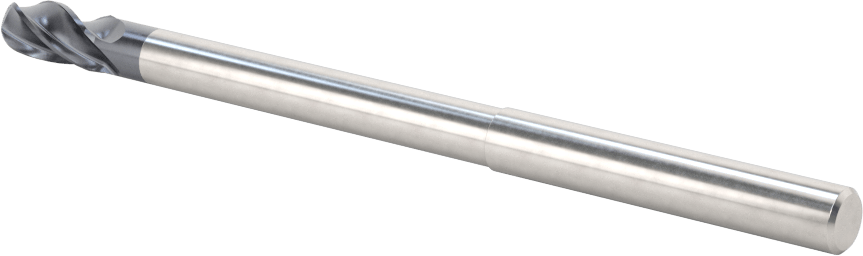 Kalıp Yapımı için Karbür Top Uçlu Freze, Uzun Uçlu, AlTiN Kaplamalı, 4 Kanallı, 1/4" Freze Çapı