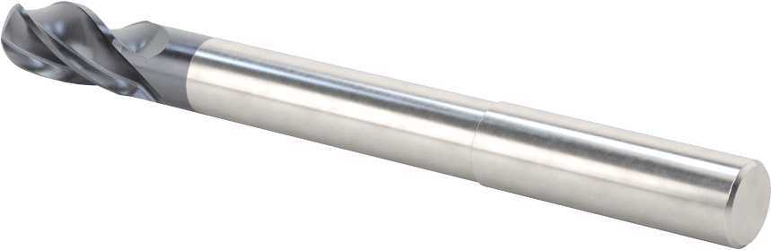 Kalıp Yapımı için Karbür Top Uçlu Freze, Uzun Uçlu, AlTiN Kaplamalı, 4 Kanallı, 3/8" Freze Çapı