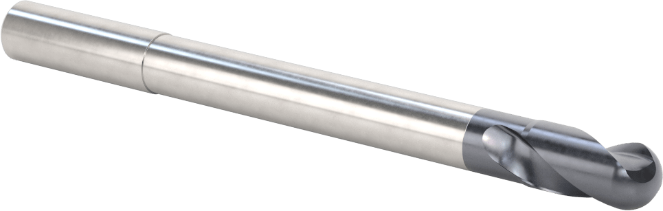 Kalıp Yapımı için Karbür Top Uçlu Freze, Uzun Uçlu, AlTiN Kaplamalı, 2 Yiv, 1/2" Freze Çapı