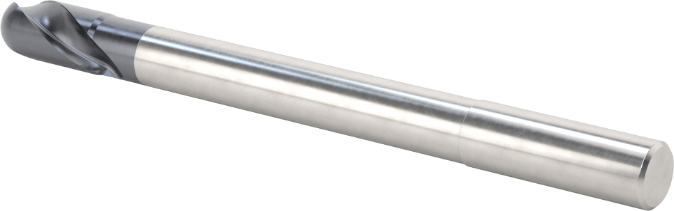 Kalıp Yapımı için Karbür Top Uçlu Freze, Uzun Uçlu, AlTiN Kaplamalı, 2 Yiv, 1/2" Freze Çapı