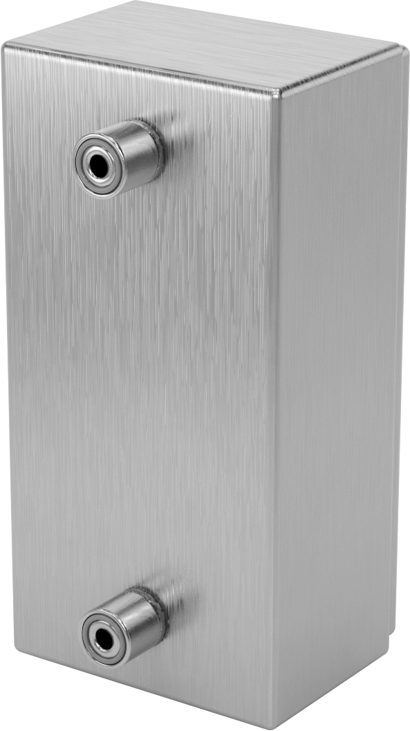 316L Paslanmaz Çelik Sıhhi Basmalı Düğme Muhafazası, Yükseltilmiş Mesafe Montajı, 22 mm düğme için, 3 Holes