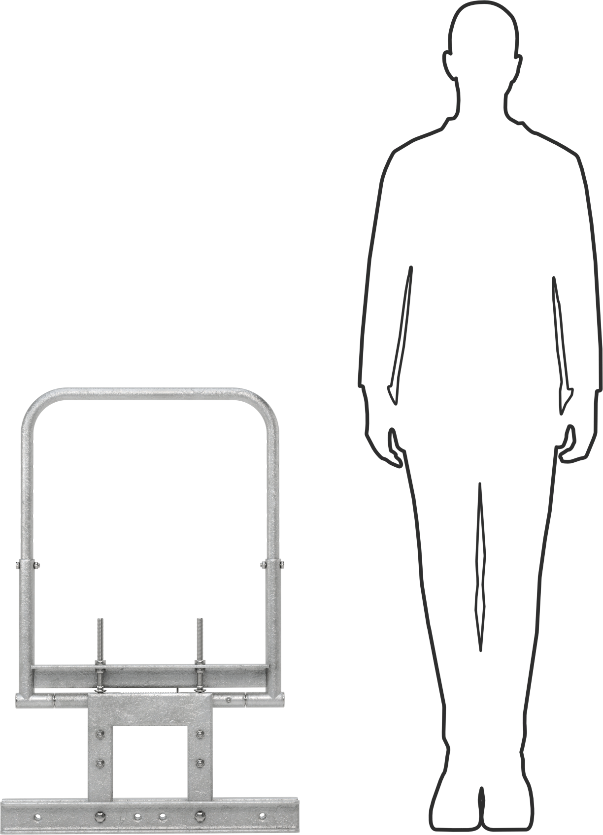 Güvenlik Kapısı, Galvanizli Çelik, 16“ ila 26” Açıklık için