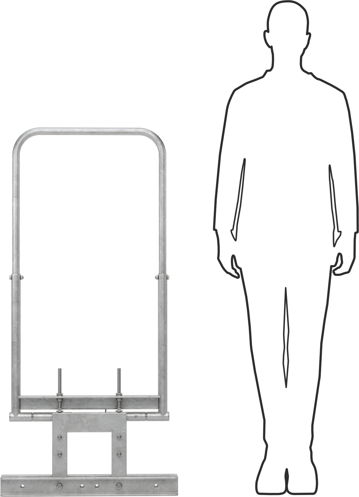 Güvenlik Kapısı, Galvanizli Çelik, 24“ ila 40” Açıklık için