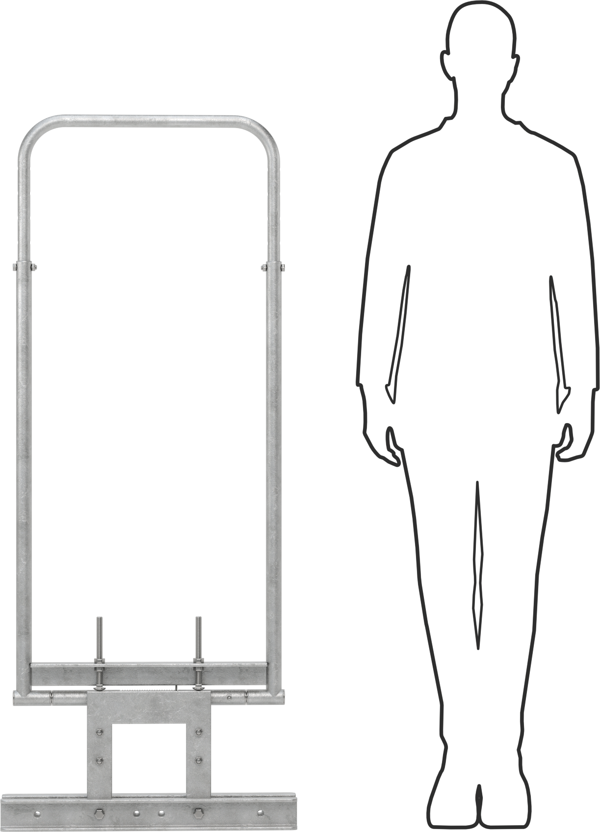 Güvenlik Kapısı, Galvanizli Çelik, 40“ ila 48” Açıklık için