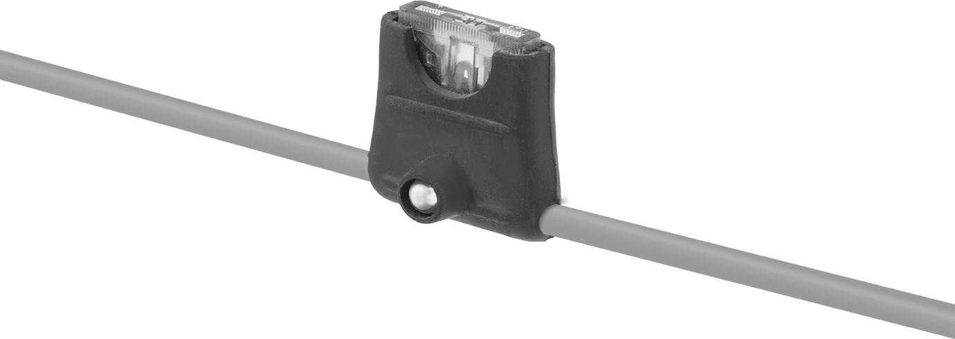 For Standard Blade-Style Fuse with Blown Fuse Indicator and Wire Leads, without Cover