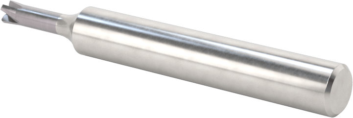Yüksek İlerlemeli Karbür Yuvarlak Kenarlı Kare Uçlu Freze, 4 Kanallı, 1/8" Freze Çapı, 0,367" Boyun Uzunluğu