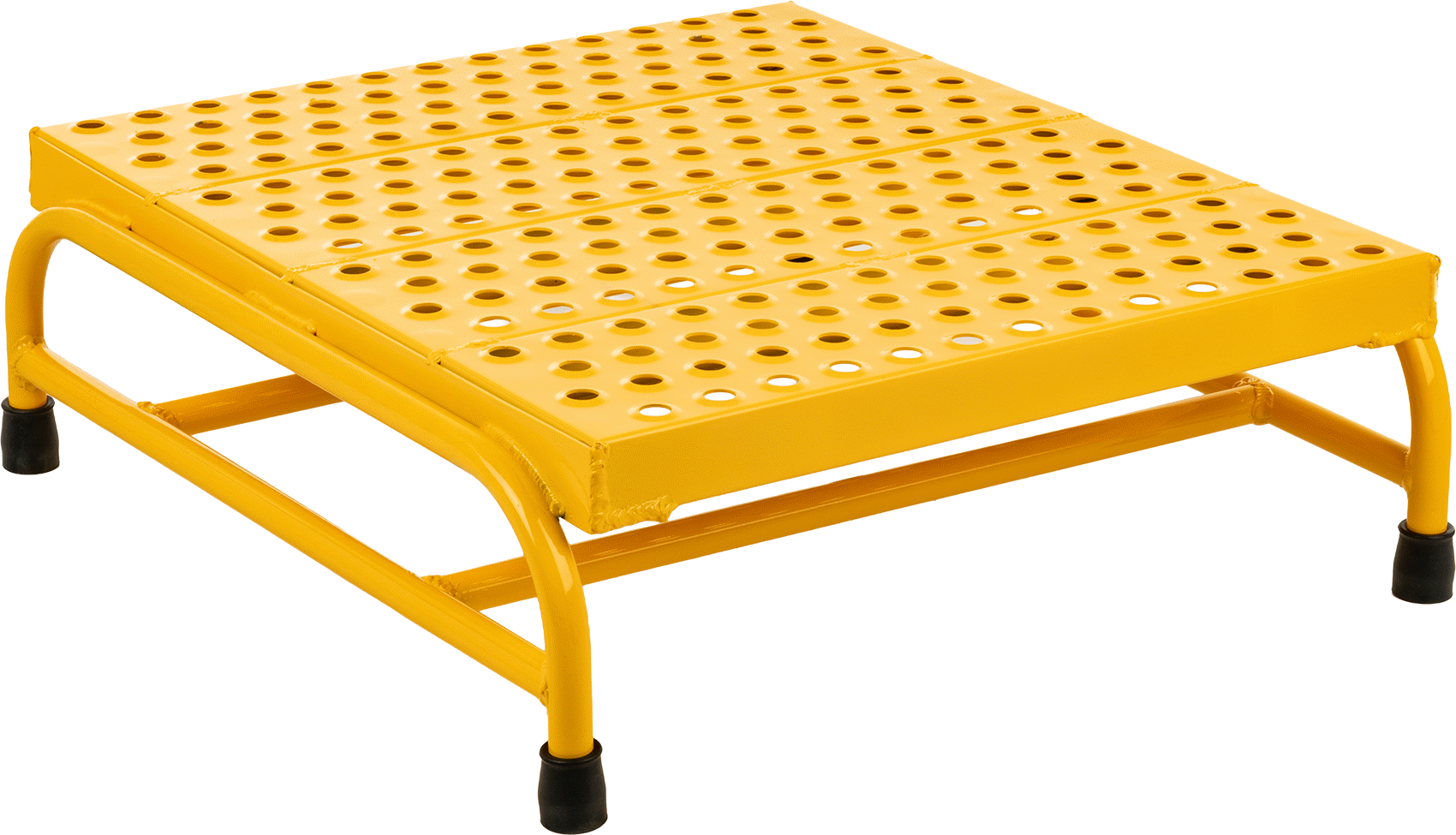 Toz Boyalı Basamaklı Tabure, Alüminyum, 1 Delikli Basamak, 9“ Yükseklik x 26,5” Genişlik x 28,5" Derinlik