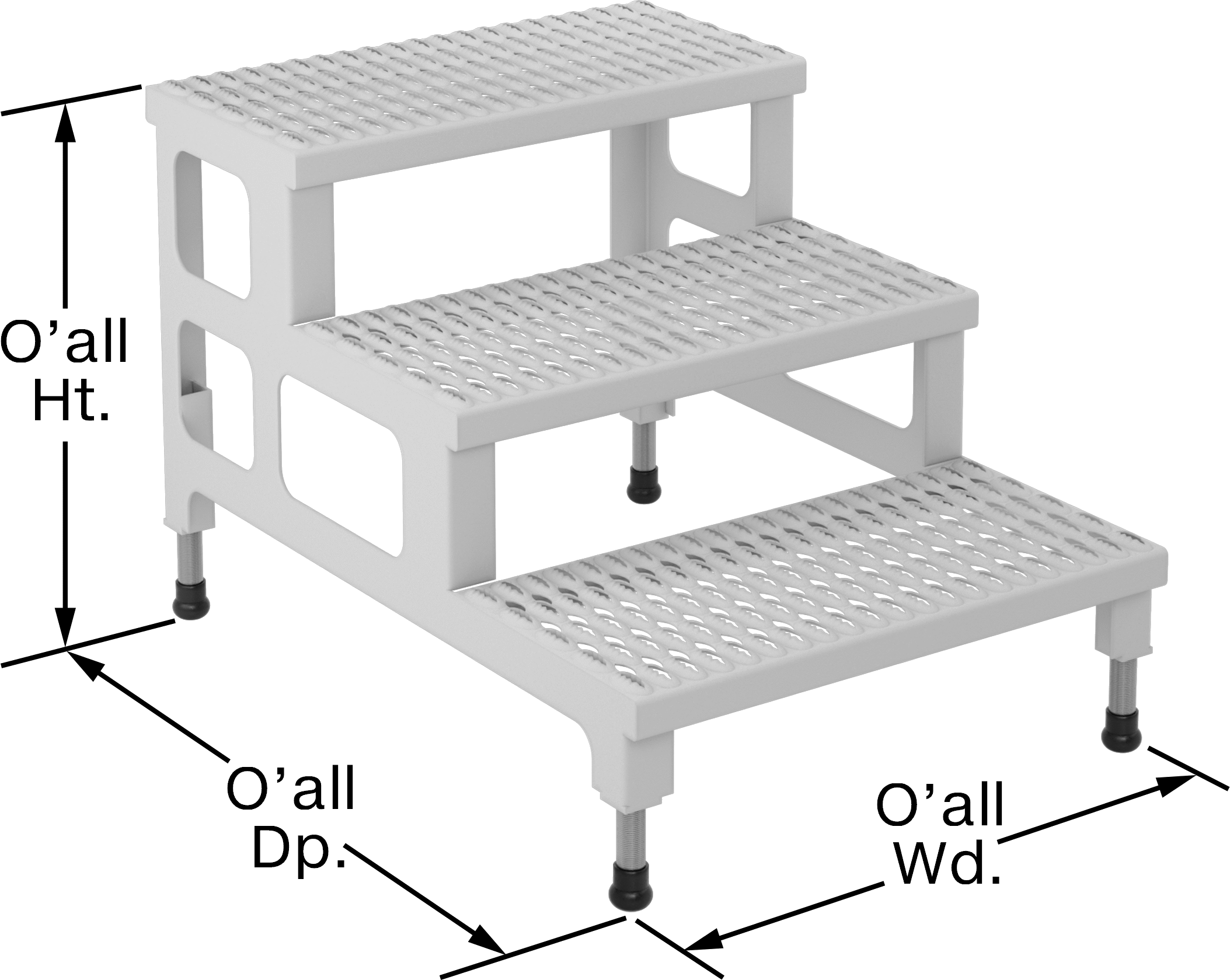 Yüksekliği Ayarlanabilir Çalışma Platformu, 3 Basamak ile, 20“-22,25” Yükseklik x 36“ Genişlik x 34” Derinlik Toplam