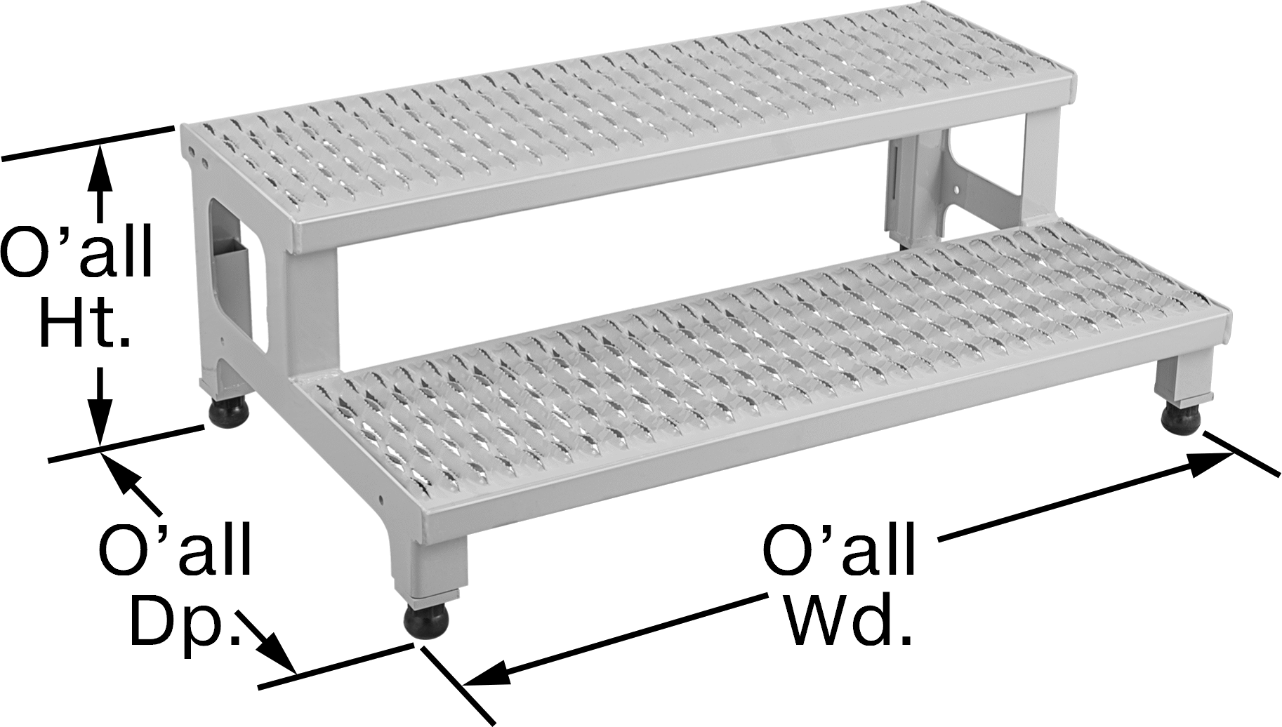 Yüksekliği Ayarlanabilir Çalışma Platformu, 2 adet Basamak ile, 13“-15,25” Yükseklik x 60“ Genişlik x 23” Derinlik (Toplam)