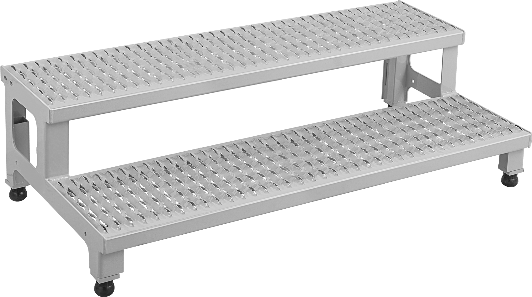 2 Basamaklı Yüksekliği Ayarlanabilir Çalışma Platformu, 2 adet Basamak ile, 13“ ila 15-1/4” Yükseklik x 48“ Genişlik x 23” Derinlik Toplam