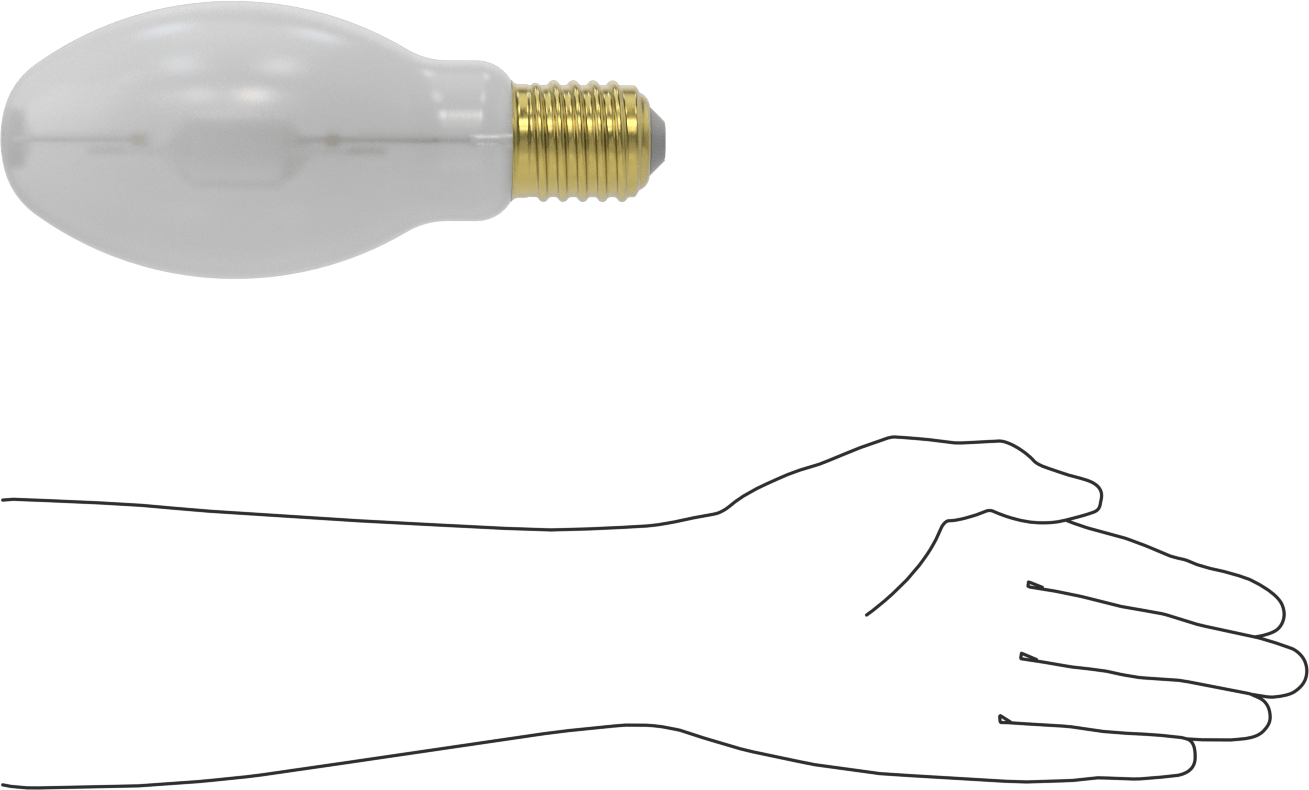 Kapalı Armatürler için Metal Halide Ampul, ED28 Konisi, E39 Mogul Tabanı, 250W, 4000K, 15000 Lumens