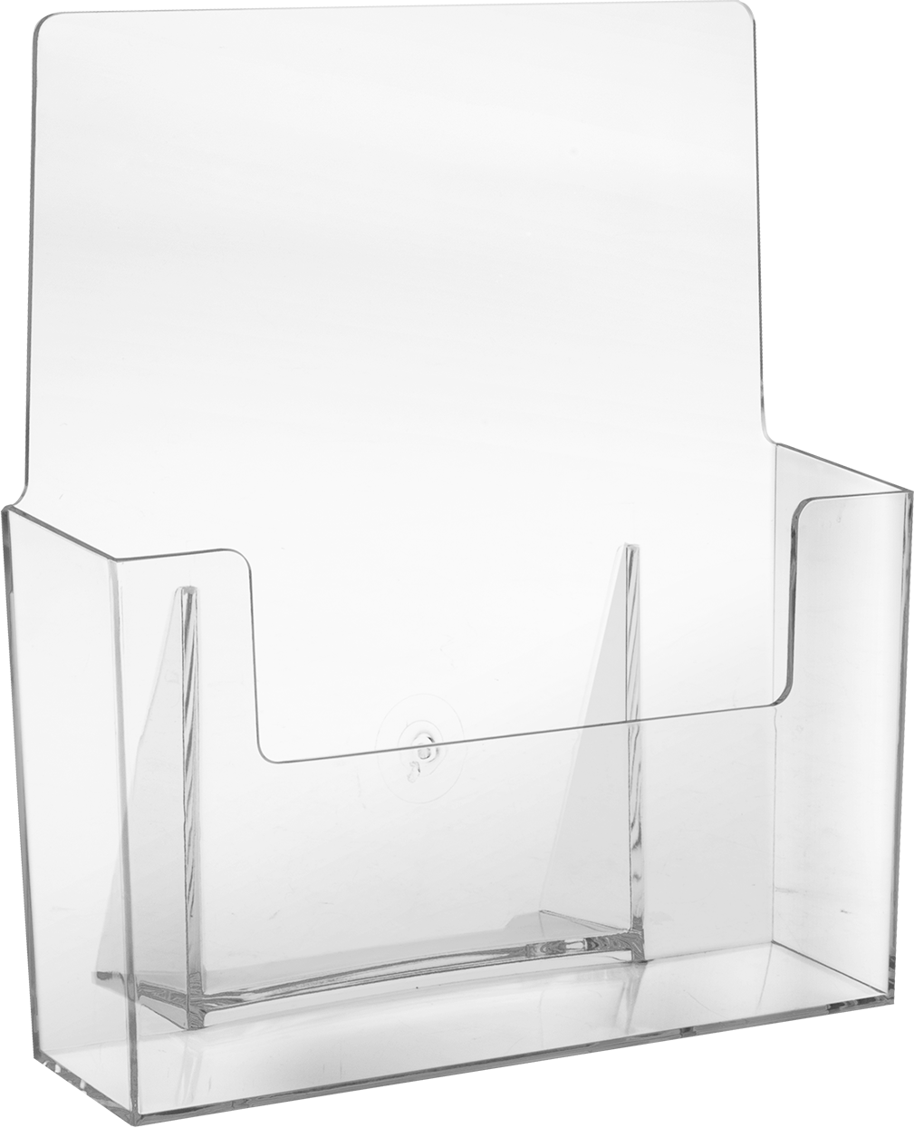 Ayaklı Şeffaf Dosya Tutucu, 5“ Yükseklik x 8-5/8” Genişlik x 1-1/2" Derinlikte Bölme ile