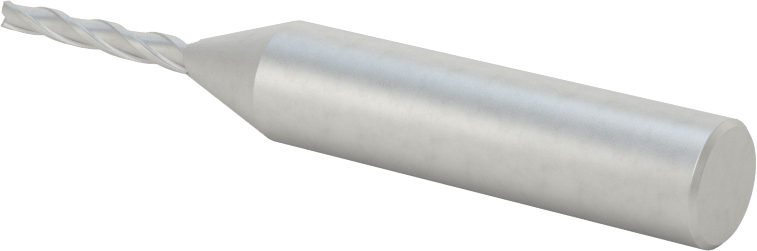 Kaplamasız Kobalt Çelik Konik Kare Uçlu Freze, 1/2 Derece Konik/Yan, 3/32" Freze Çapı, 2-5/8" Toplam Uzunluk