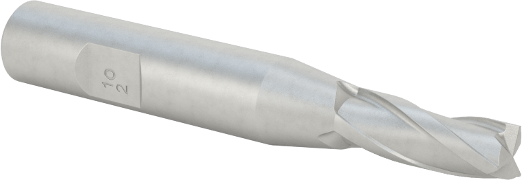 Kaplamasız Kobalt Çelik Konik Kare Uçlu Freze, 1/2 Derece Konik/Yan, 1/4" Freze Çapı, 2-1/2" Toplam Uzunluk
