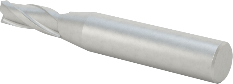 Kaplamasız Kobalt Çelik Konik Kare Uçlu Freze, 1/2 Derece Konik/Yan, 1/4" Freze Çapı, 2-1/2" Toplam Uzunluk