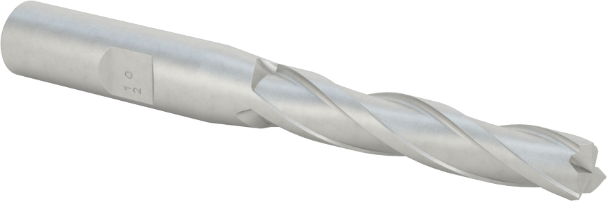 Kaplamasız Kobalt Çelik Konik Kare Uçlu Freze, 1/2 Derece Konik/Yan, 3/8" Freze Çapı, 4-1/4" Toplam Uzunluk