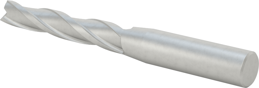 Kaplamasız Kobalt Çelik Konik Kare Uçlu Freze, 1/2 Derece Konik/Yan, 3/8" Freze Çapı, 4-1/4" Toplam Uzunluk