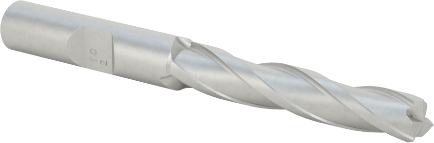 Kaplamasız Kobalt Çelik Konik Kare Uçlu Freze, 1/2 Derece Konik/Yan, 10 mm Freze Çapı, 110 mm Toplam Uzunluk