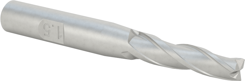Kaplamasız Kobalt Çelik Konik Kare Uçlu Freze, 1 1/2 Derece Koniklik/Yan, 1/4" Freze Çapı, 3" Toplam Uzunluk