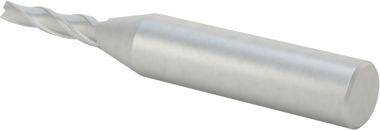 Kaplamasız Kobalt Çelik Konik Kare Uçlu Freze, 2 Derece Konik/Yan, 1/8" Freze Çapı, 2-1/2" Toplam Uzunluk