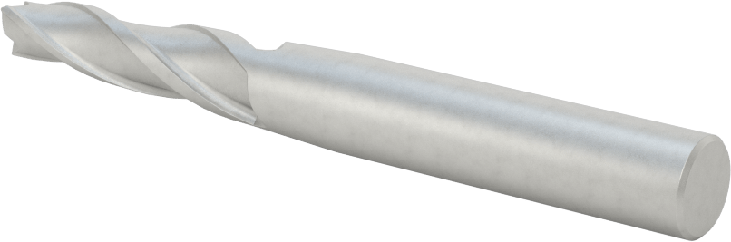 Kaplamasız Kobalt Çelik Konik Kare Uçlu Freze, 2 Derece Konik/Yan, 1/4" Freze Çapı, 3-1/8" Toplam Uzunluk