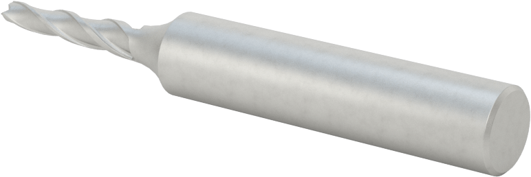 Kaplamasız Kobalt Çelik Konik Kare Uçlu Freze, 2 Derece Konik/Yan, 3 mm Freze Çapı, 70 mm Toplam Uzunluk