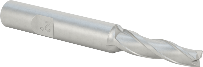 Kaplamasız Kobalt Çelik Konik Kare Uçlu Freze, 2 Derece Konik/Yan, 6 mm Freze Çapı, 80 mm Toplam Uzunluk