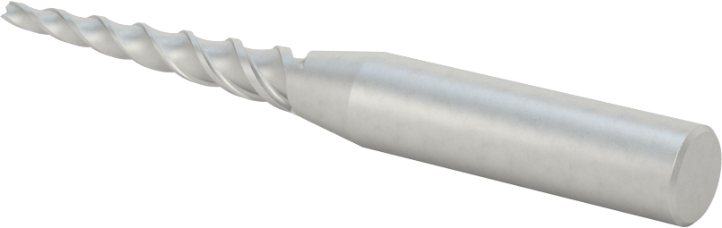 Kaplamasız Kobalt Çelik Konik Kare Uçlu Freze, 3 Derece Konik/Yan, 3/32" Freze Çapı, 3-1/4" Toplam Uzunluk