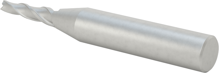 Kaplamasız Kobalt Çelik Konik Kare Uçlu Freze, 3 Derece Konik/Yan, 1/8" Freze Çapı, 2-5/8" Toplam Uzunluk