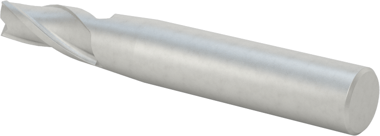 Kaplamasız Kobalt Çelik Konik Kare Uçlu Freze, 3 Derece Konik/Yan, 1/4" Freze Çapı, 2-1/2" Toplam Uzunluk