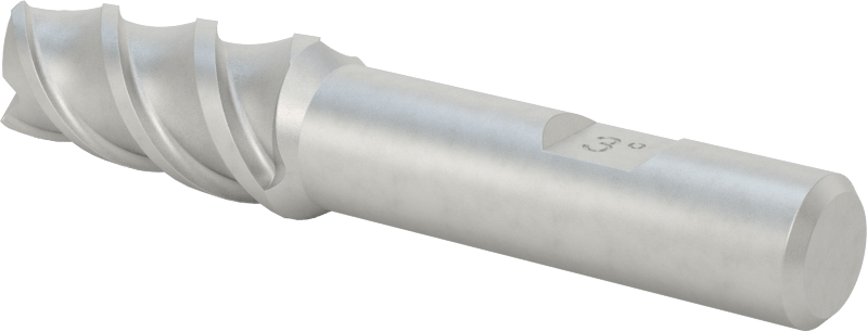 Kaplamasız Kobalt Çelik Konik Kare Uçlu Freze, 3 Derece Konik/Yan, 1/2" Freze Çapı, 3-1/4" Toplam Uzunluk