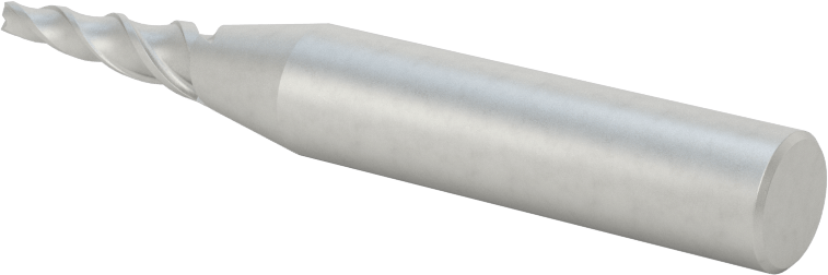 Kaplamasız Kobalt Çelik Konik Kare Uçlu Freze, 5 Derece Koniklik/Yan, 3/32" Freze Çapı, 2-5/8" Toplam Uzunluk
