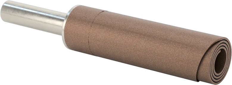 Şaftlı Spiral Sarımlı Zımpara Ruloları, Pürüzlü Yüzey için, 1/2" Çap, 80 Kum