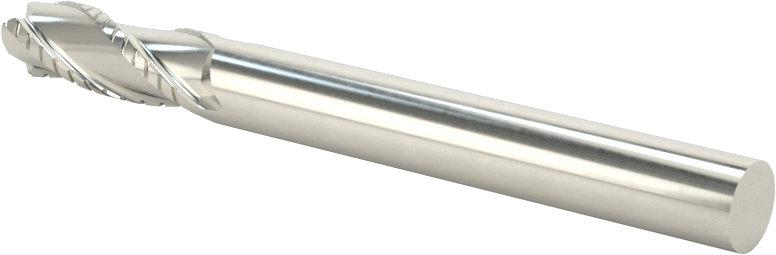 Hızlı Kesim Kaba İşleme Karbür Kare Uçlu Freze, Alüminyum için, Pirinç ve Bronz, 1/4" Freze Çapı