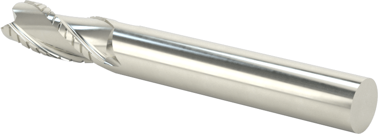 Hızlı Kesim Kaba İşleme Karbür Kare Uçlu Freze, Alüminyum için, Pirinç ve Bronz, 5/16" Freze Çapı