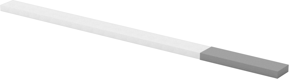 1,5 inç Uzunluğunda Elmas Yüzeyli Elmas Törpü, Dikdörtgen, 6“ Uzunluk x 3/8” Genişlik, Kaba Yüzey için