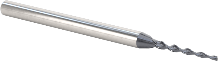 TiAIN Kaplamalı Karbür Konik Kare Uçlu Freze, 2 Yivli, 1 Derece Konik, 1/32" Freze Çapı, 2" Toplam Uzunluk