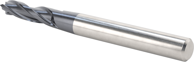 TiAIN Kaplamalı Karbür Konik Kare Uçlu Freze, 3 Oluk, 1 Derece Konik, 3/16" Freze Çapı, 2-1/2" Toplam Uzunluk