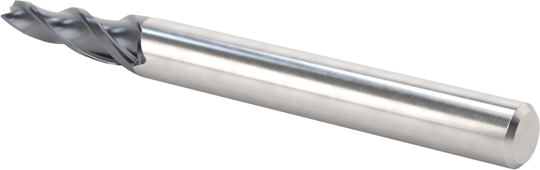 TiAIN Kaplamalı Karbür Konik Kare Uçlu Freze, 3 Oluk, 5 Derece Koniklik, 1/8" Freze Çapı, 2-1/2" Toplam Uzunluk