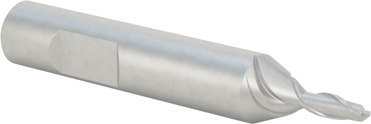 Kobalt Çelik Küresel Uçlu Freze, 2 Yivli, 1/8" Freze Çapı, 3/8" Kesme Uzunluğu