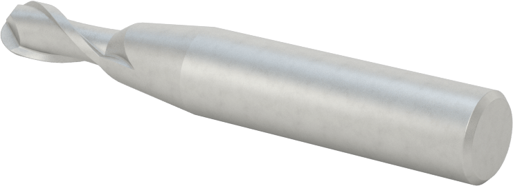 Kobalt Çelik Küresel Uçlu Freze, 2 Yivli, 1/4" Freze Çapı, 5/8" Kesme Uzunluğu