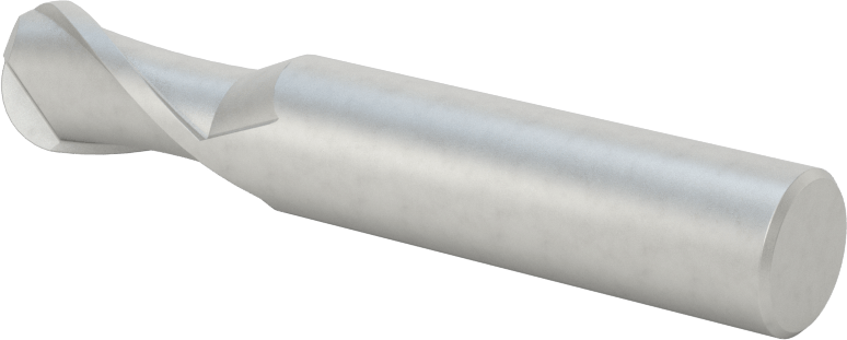 Kobalt Çelik Küresel Uçlu Freze, 2 Yivli, 1/2" Freze Çapı, 1" Kesme Uzunluğu