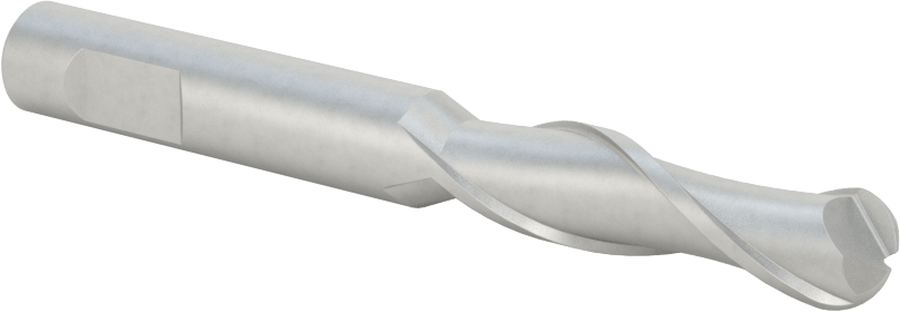 Kobalt Çelik Küresel Uçlu Freze, 2 Yivli, 3/8" Freze Çapı, 1-1/2" Kesme Uzunluğu