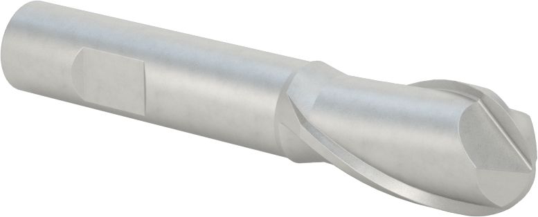 Kobalt Çelik Küresel Uçlu Freze, 2 Yivli, 5/8" Freze Çapı, 1-1/8" Kesme Uzunluğu