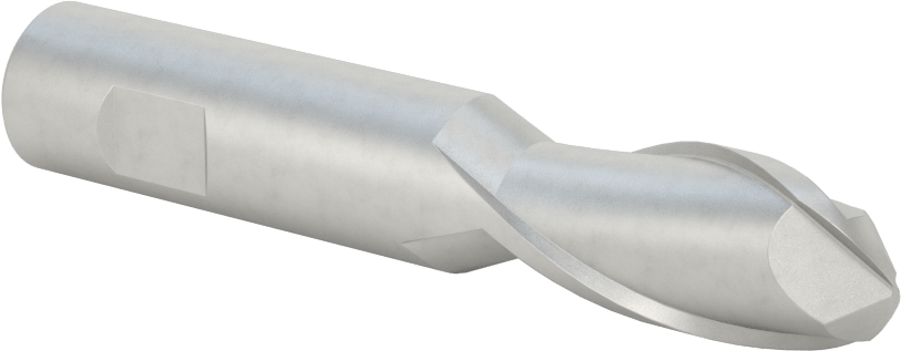 Kobalt Çelik Küresel Uçlu Freze, 2 Yivli, 5/8" Freze Çapı, 1-3/8" Kesme Uzunluğu