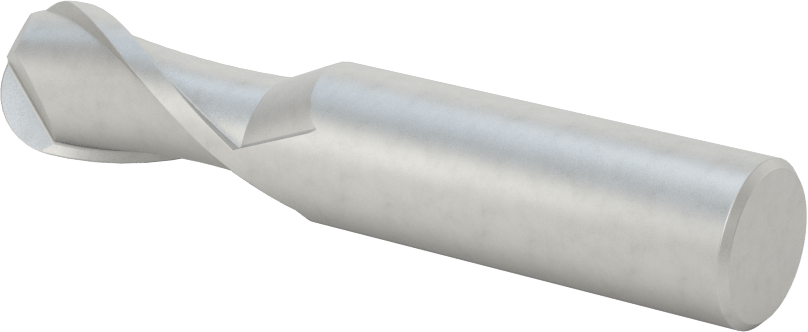 Kobalt Çelik Küresel Uçlu Freze, 2 Yivli, 5/8" Freze Çapı, 1-3/8" Kesme Uzunluğu