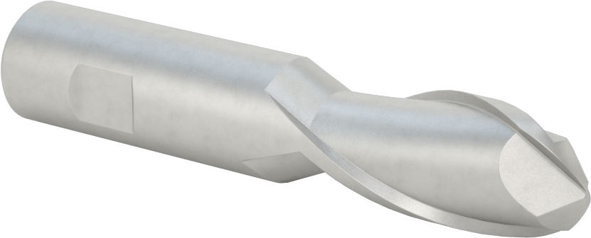 Kobalt Çelik Küresel Uçlu Freze, 2 Yivli, 3/4" Freze Çapı, 1-5/8" Kesme Uzunluğu