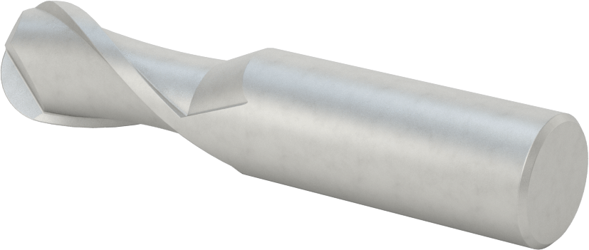 Kobalt Çelik Küresel Uçlu Freze, 2 Yivli, 3/4" Freze Çapı, 1-5/8" Kesme Uzunluğu