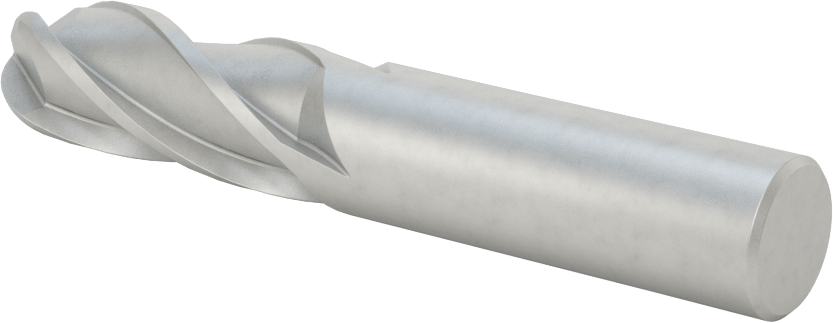 Kobalt Çelik Küresel Uçlu Freze, 4 Yivli, 5/8" Freze Çapı, 1-5/8" Kesme Uzunluğu